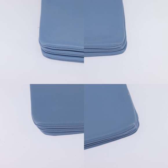 CELINE Trio Shoulder Bag Leather Light Blue Gold - Picture 10 of 13